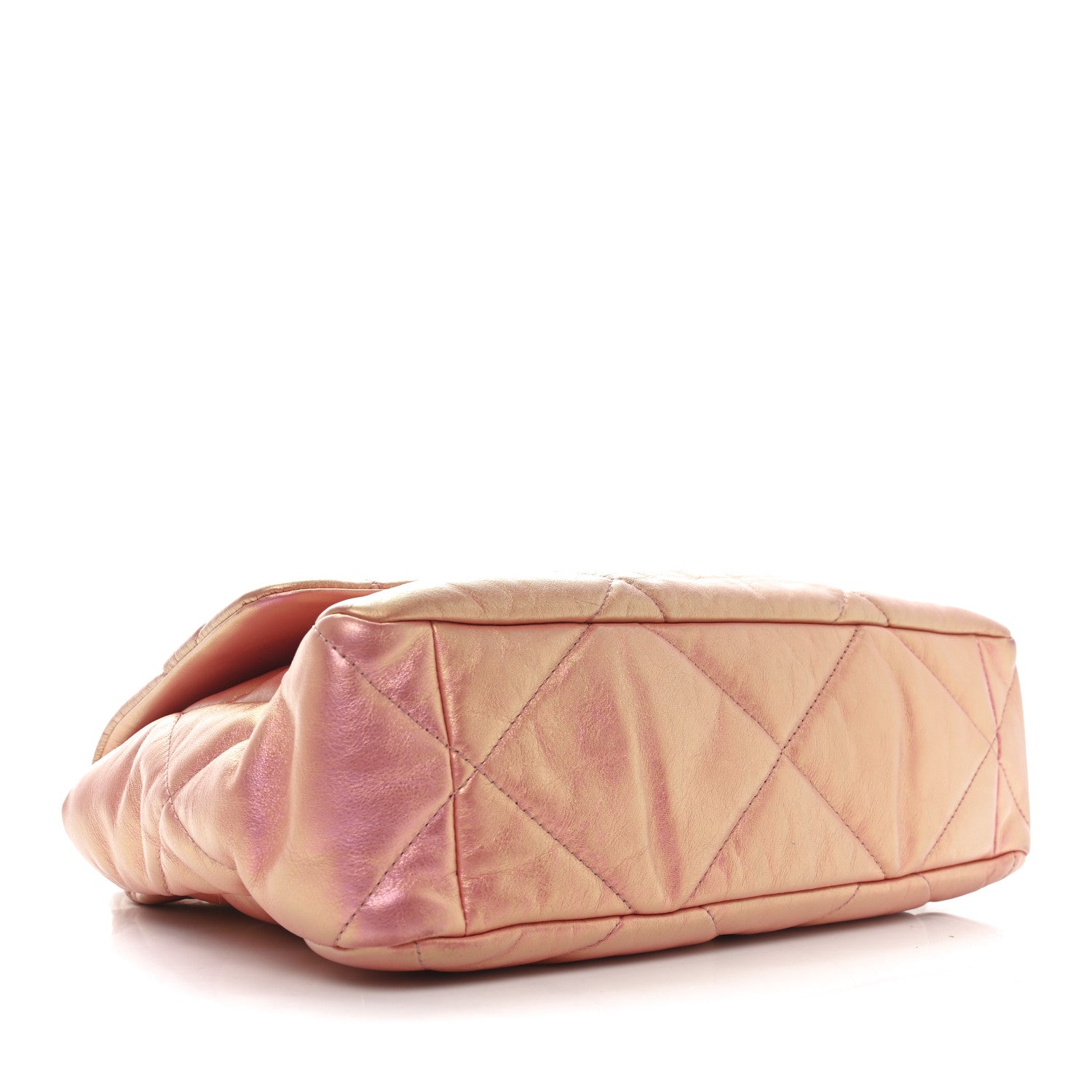 Chanel Iridescent Lambskin Quilted Large Chanel 19 Flap Pink 4 of 10