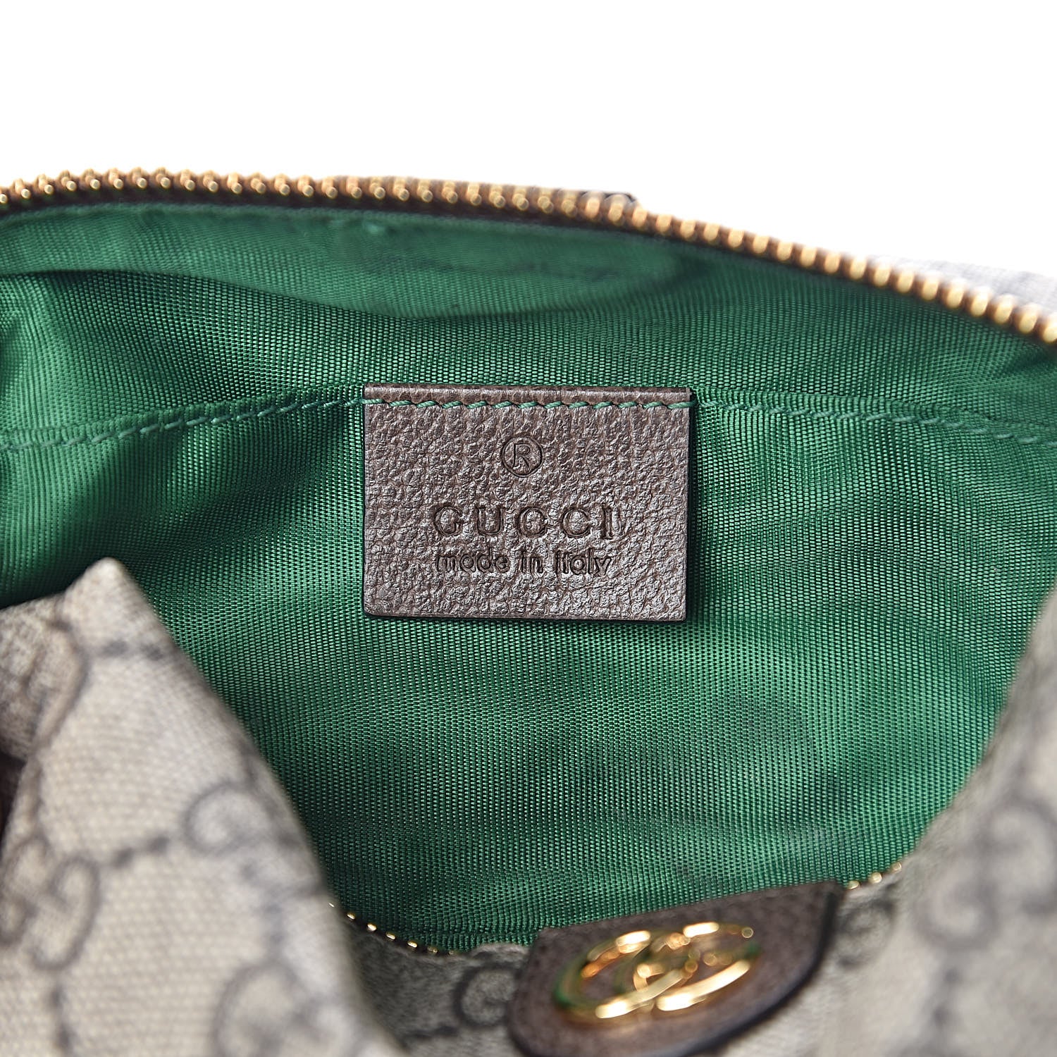 Gucci Soft GG Supreme Monogram Calfskin Small Ophidia Cosmetic Case Beige Ebony New Acero 6 of 7