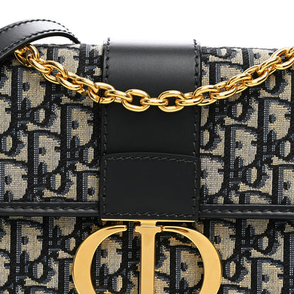 Christian Dior Oblique 30 Montaigne Flap Bag Blue 7 of 9
