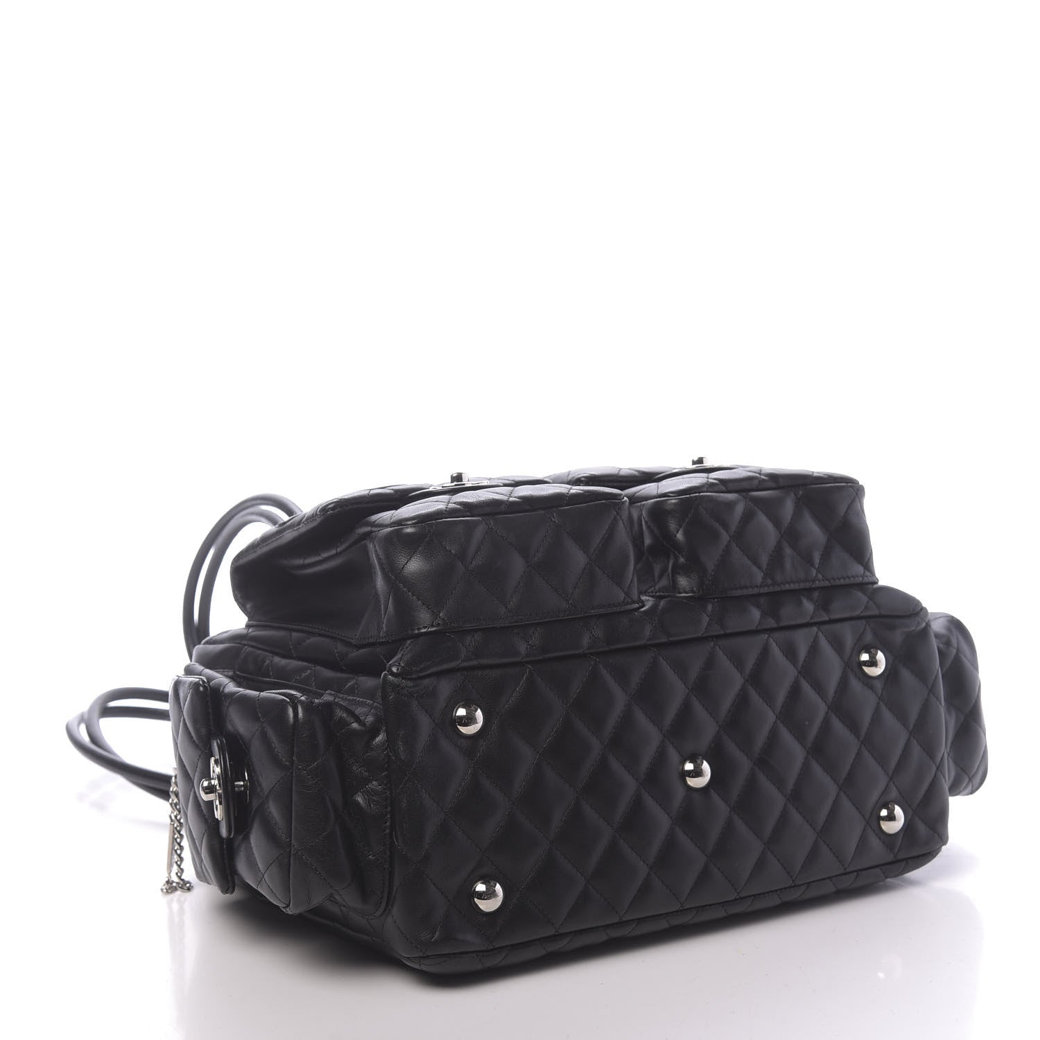 Chanel Calfskin Quilted Large Cambon Multipocket Reporter Black 4 of 11