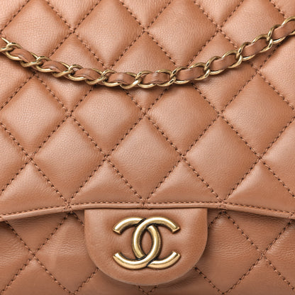 Chanel Calfskin Large Blizzard Zip Top Flap Bag Light Brown 10 of 10