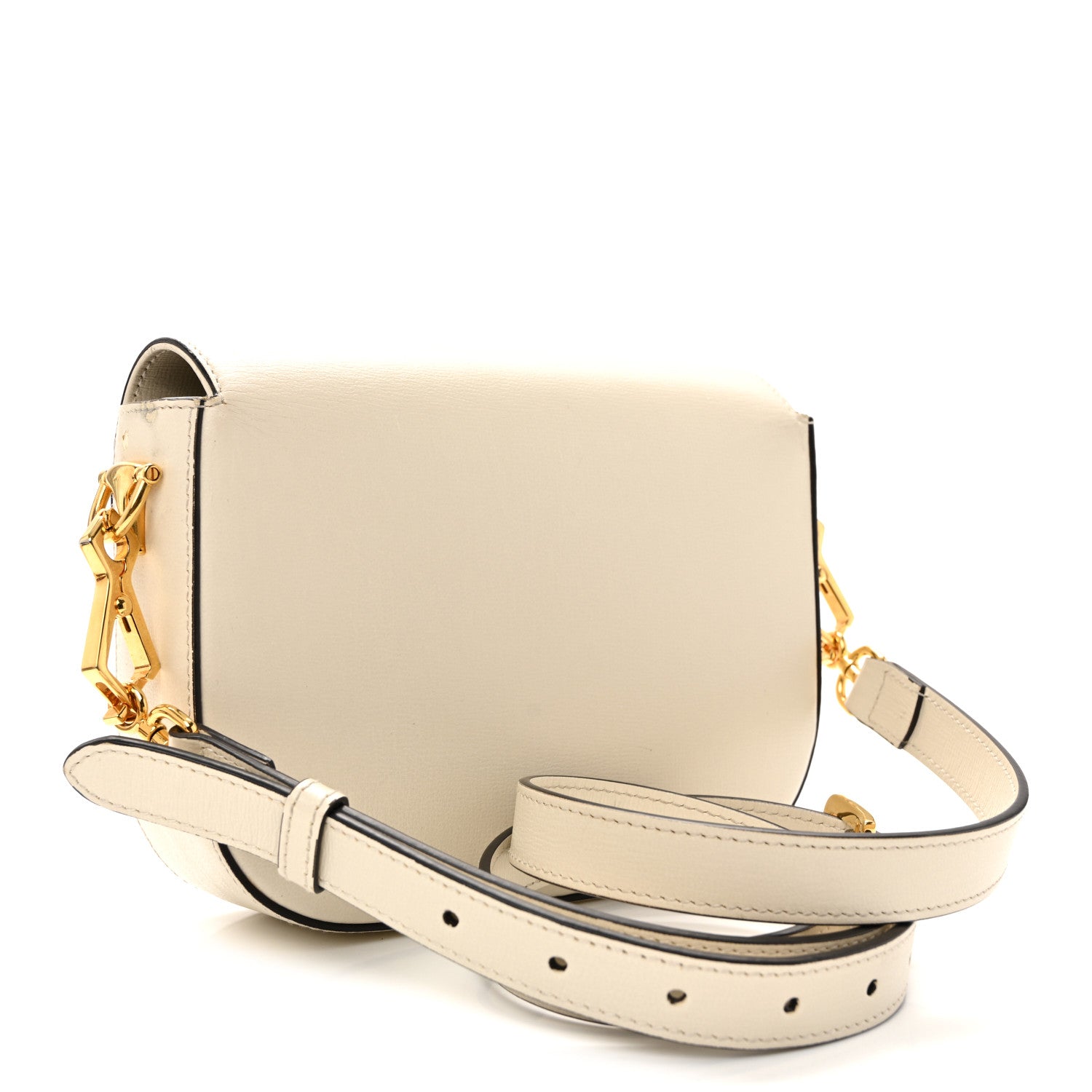 Gucci Azalea Calfskin Web Mini Horsebit 1955 Shoulder Bag Mystic White 3 of 14