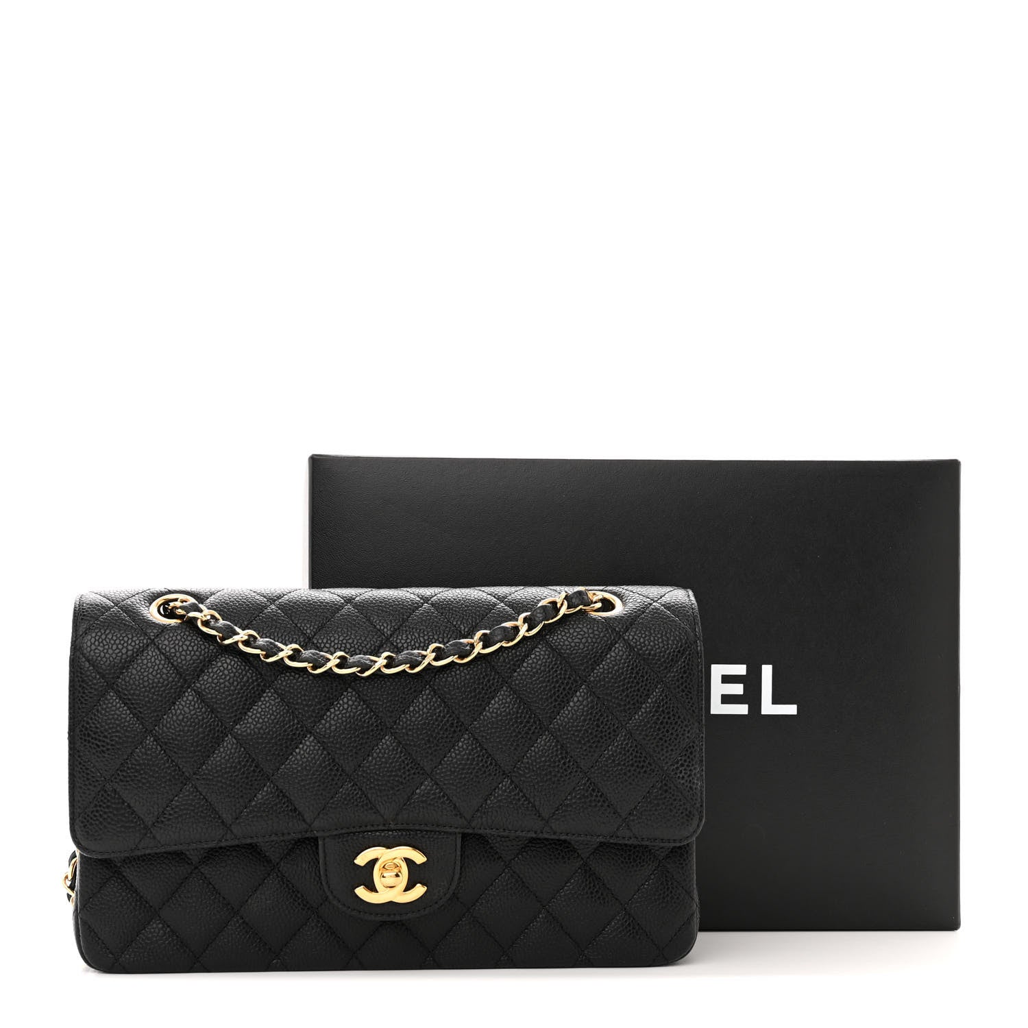 Chanel Caviar Quilted Medium Double Flap Black 3 of 13