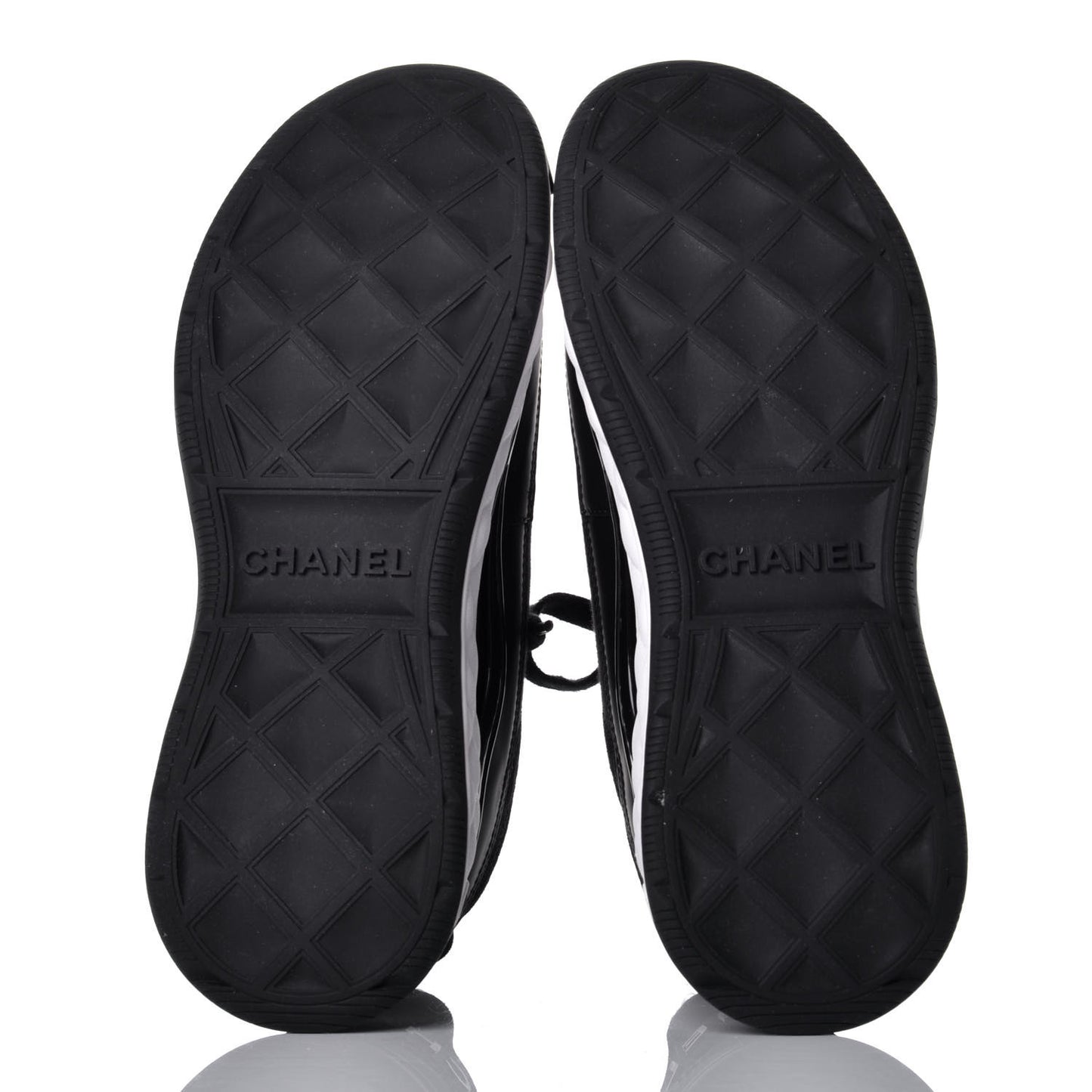 Velvet Calfskin Mixed Fibers CC Sneakers 40 Black