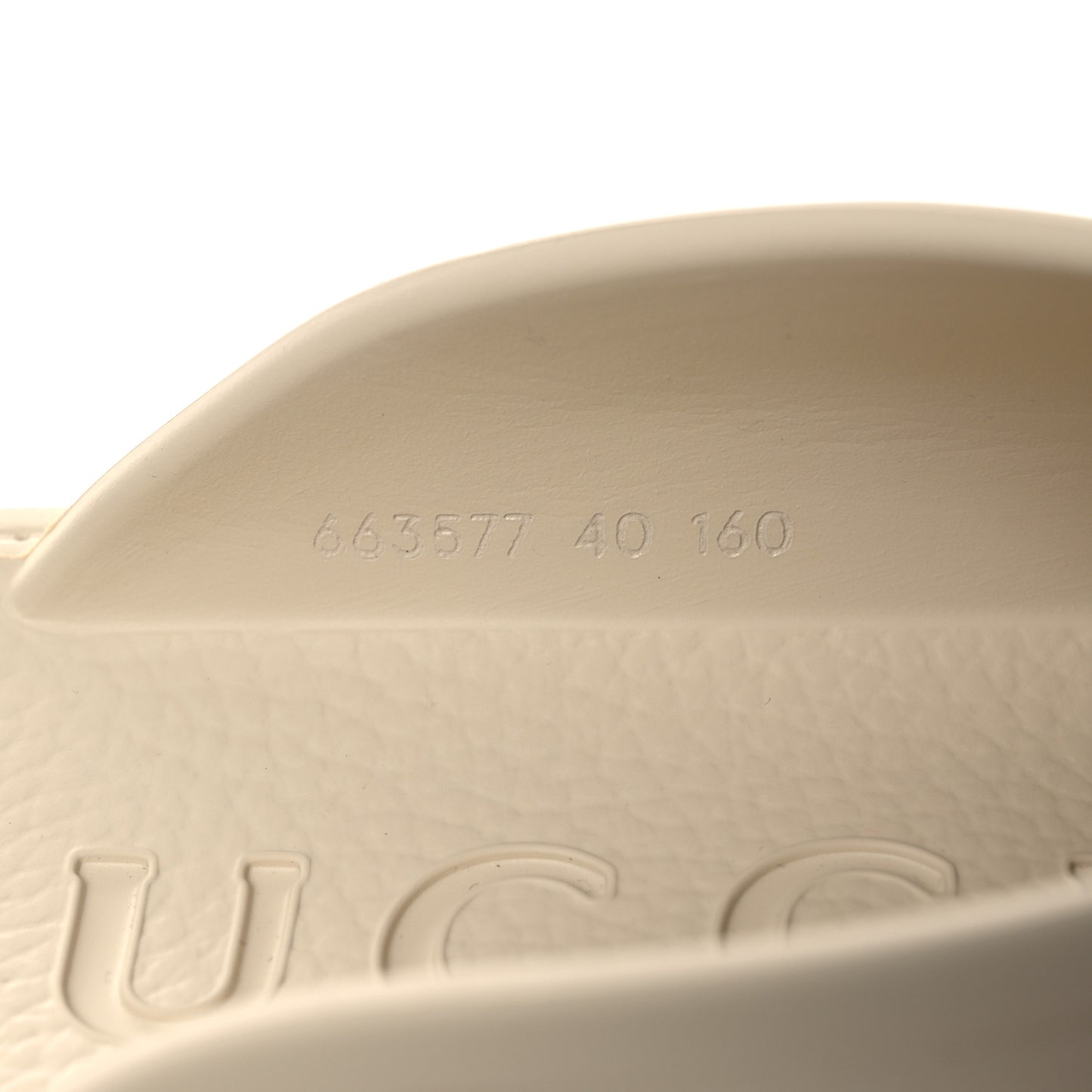 Rubber Monogram GG Go Through Platform Slide Clogs 40 Mystic White