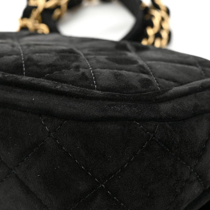 Chanel Suede Quilted Mini Double Frame Flap Black 14 of 16