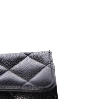 Chanel Caviar Quilted Long Flap Wallet Black 9 of 10