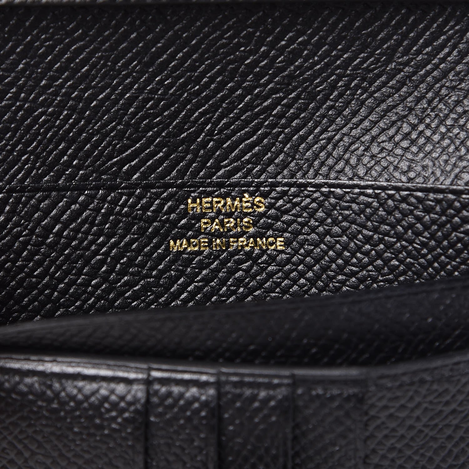 Hermes Epsom Bearn Compact Wallet Black 6 of 8