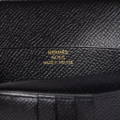 Hermes Epsom Bearn Compact Wallet Black 6 of 8