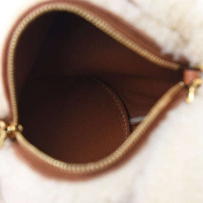 Loewe Shearling Mini Bunny Crossbody Bag Natural 5 of 8