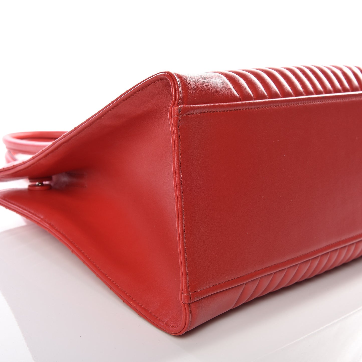 Soft Calfskin Impunture Diagramme Tote Rosso