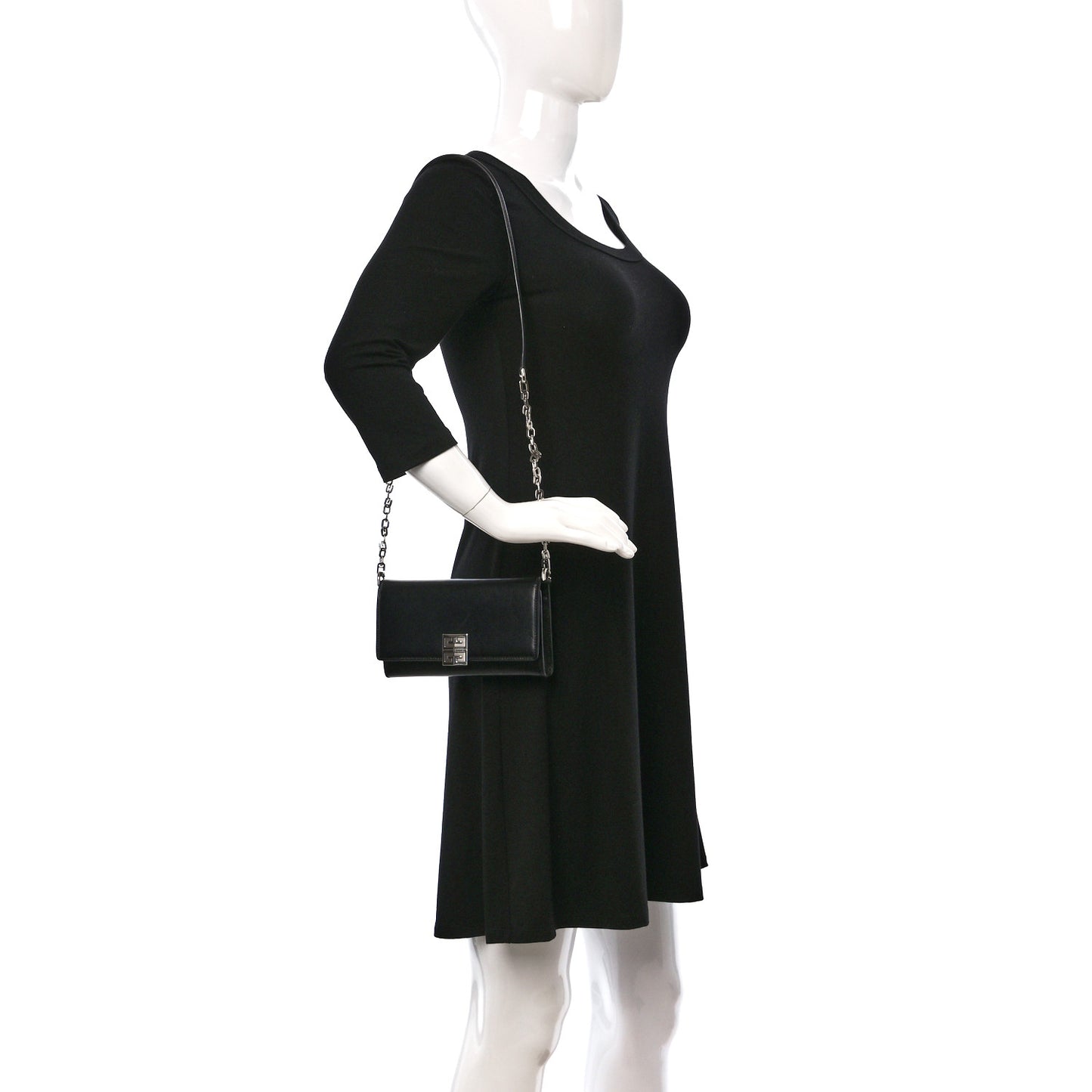 Box Calfskin 4G Wallet on Chain Black