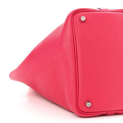 Hermes Taurillon Clemence Swift Eclat Picotin Lock 18 PM Rose Mexico Rouge De Coeur 9 of 10