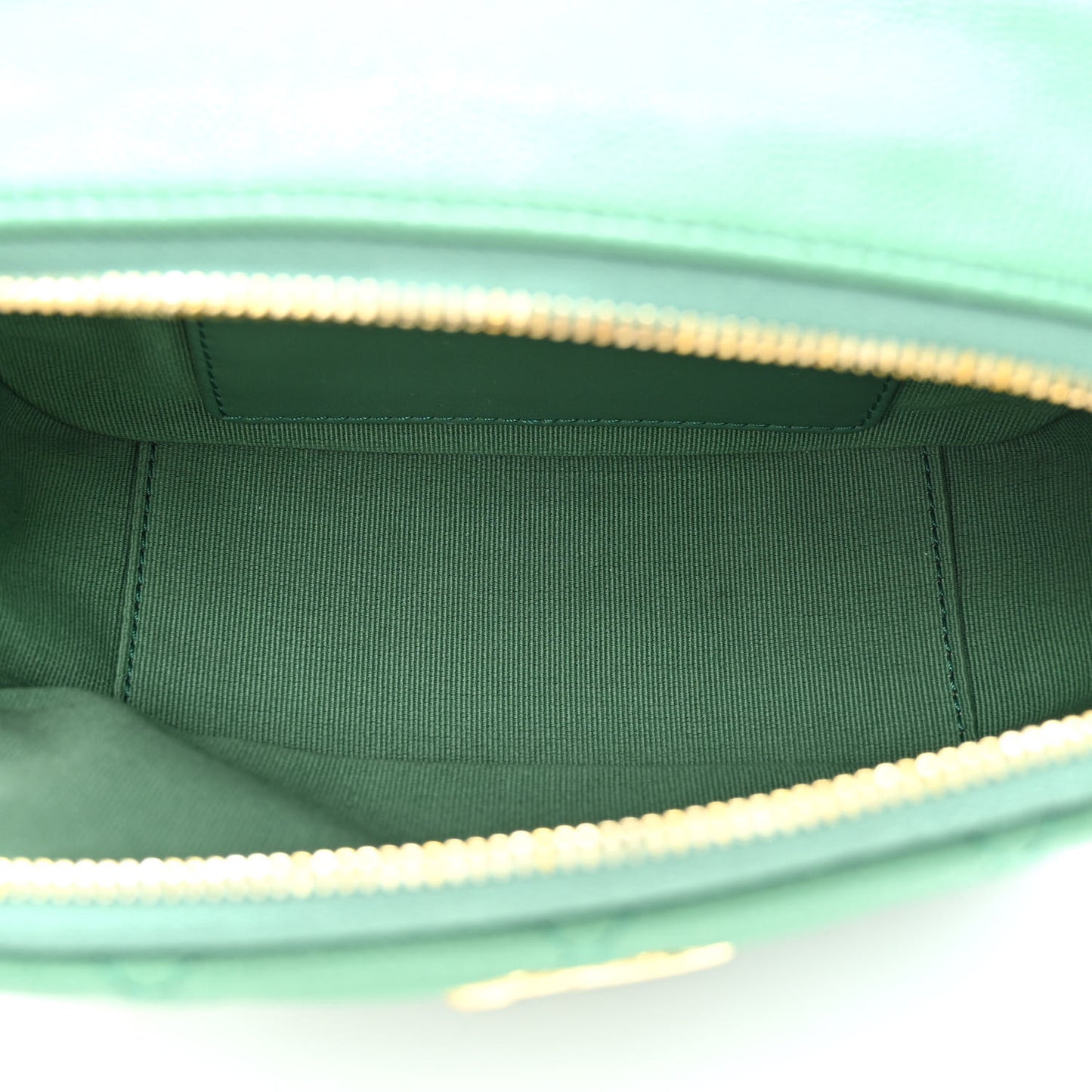 Caviar Quilted Mini CC You Camera Case Dark Green
