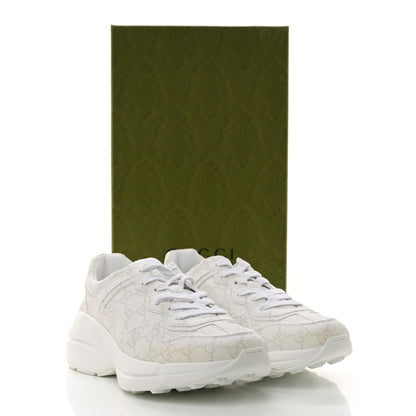 Gucci GG Supreme Monogram Womens Rhyton Sneakers 39.5 White 9 of 9