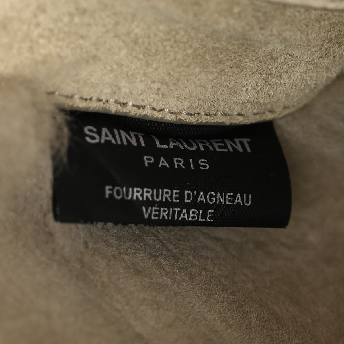 Saint Laurent Shearling Calfskin Medium Reversible Monogram Kate Satchel Grey 6 of 10