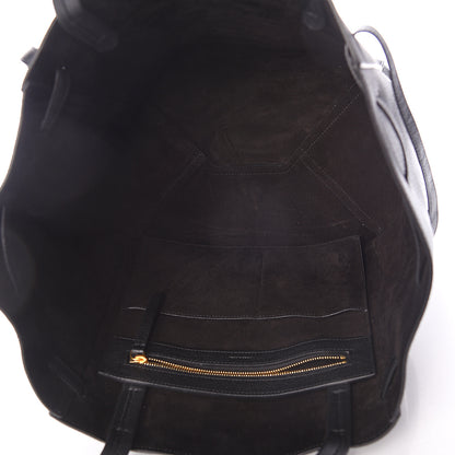 Celine Soft Grained Calfskin Small Belt Cabas Phantom Black 4 of 8
