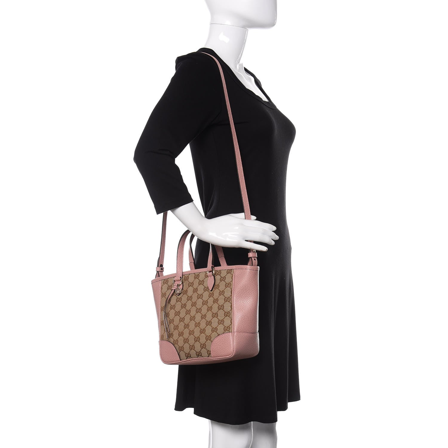 Gucci Monogram Small Bree Tote Beige Soft Pink 2 of 10