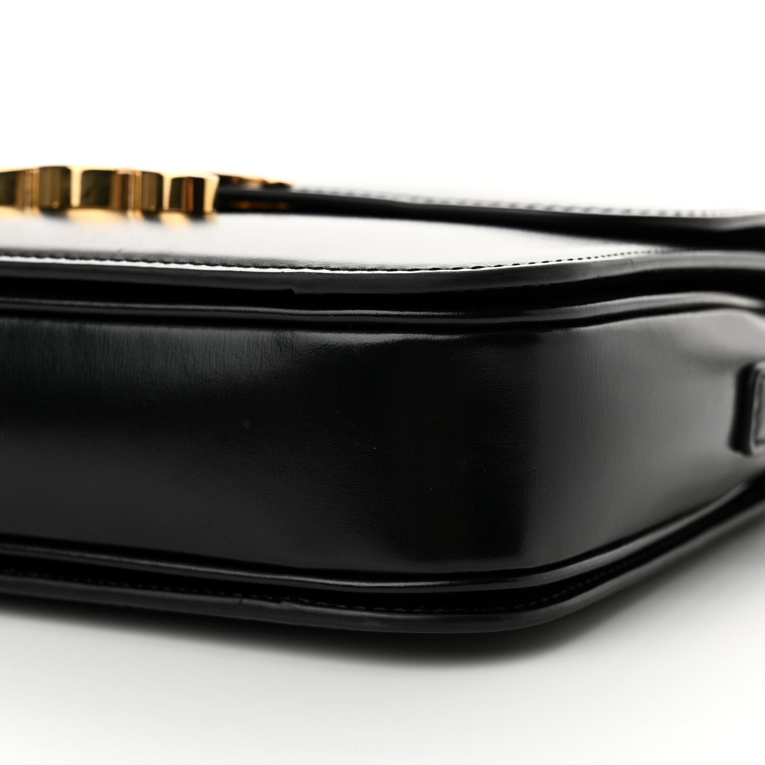 Celine Shiny Calfskin Medium Triomphe Black 10 of 16