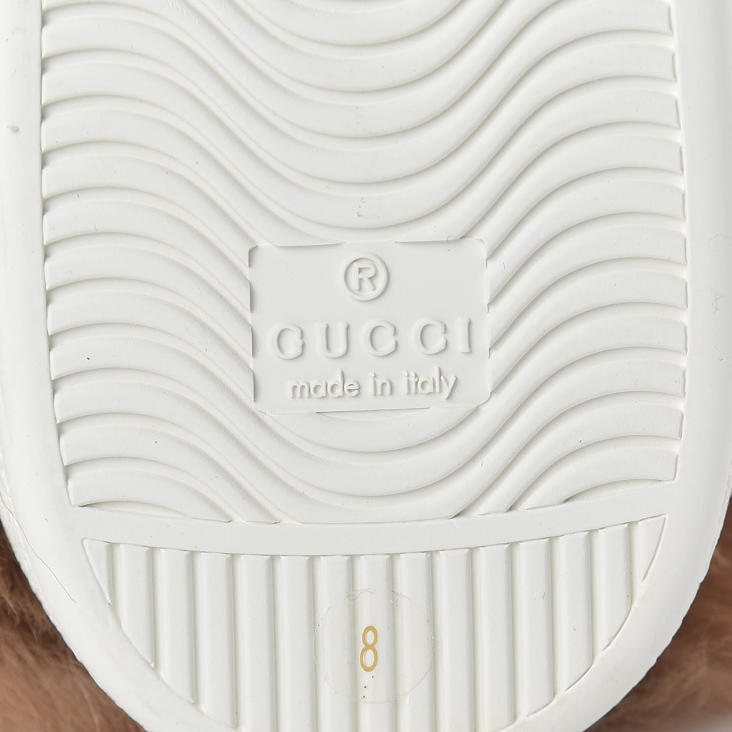 Gucci Calfskin Wool Web Bee Embroidered Mens Ace Sneakers 8 White 7 of 9