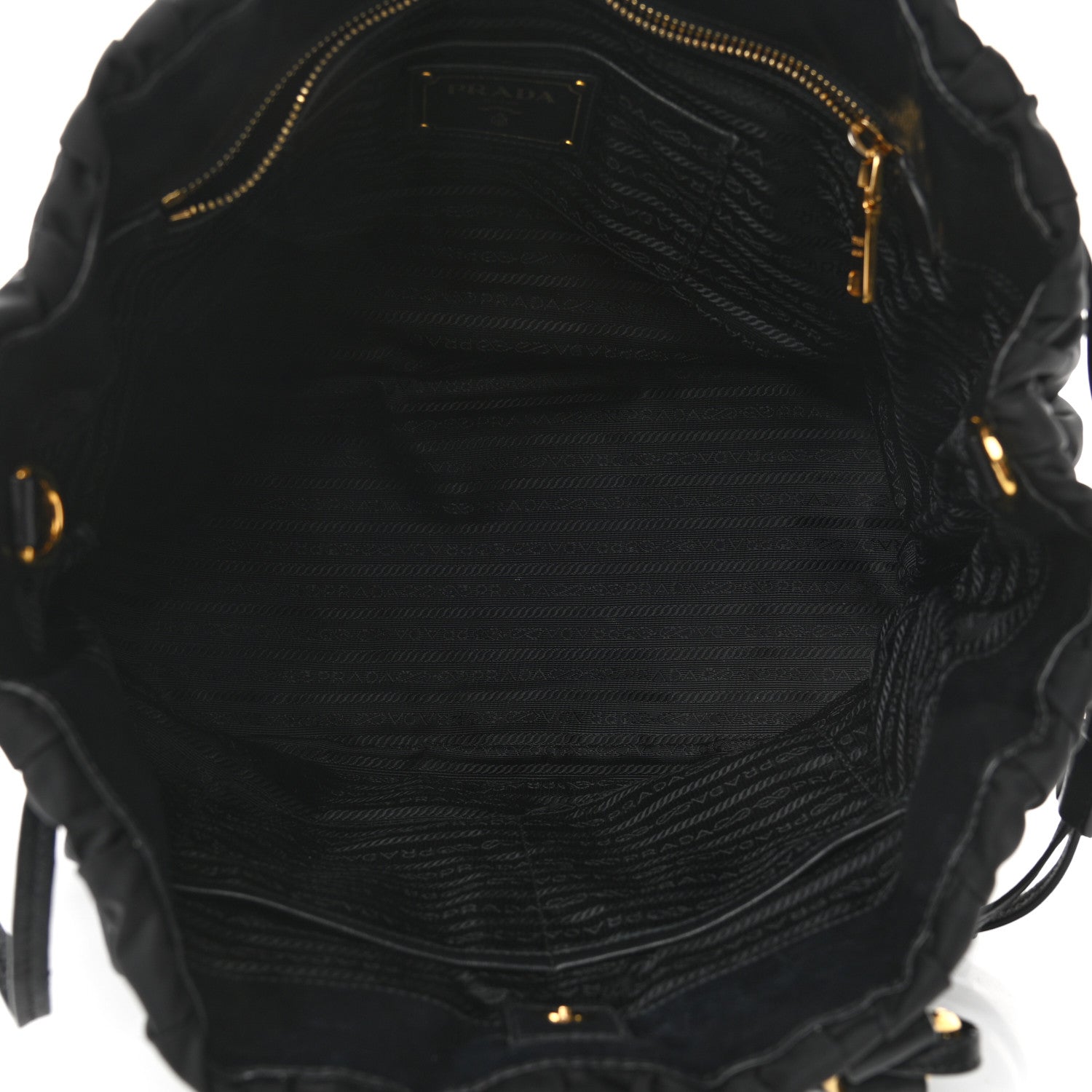 Prada Tessuto Nylon Gaufre Tote Black 4 of 11