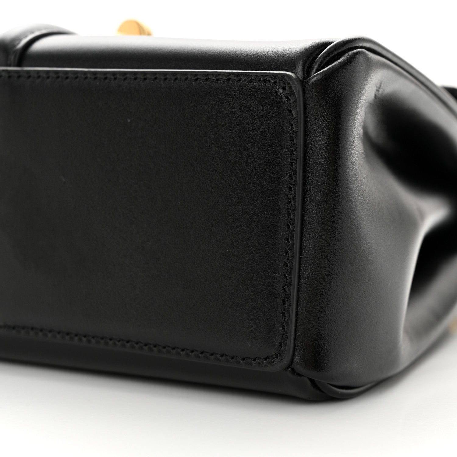Celine Satinated Calfskin Mini 16 Top Handle Bag Black 10 of 12