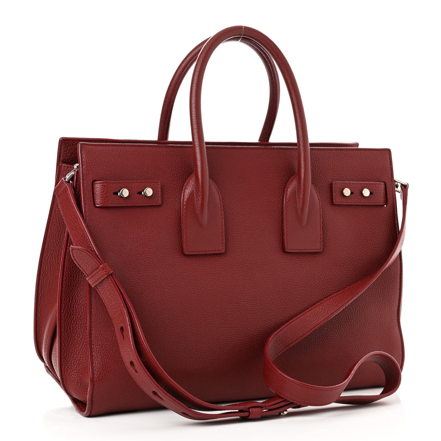 Saint Laurent Grained Calfskin Small Supple Sac De Jour Dark Pallisandre 3 of 11