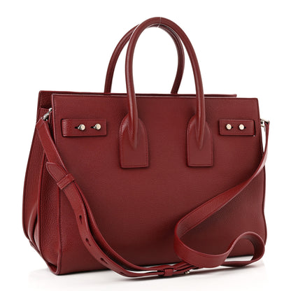 Saint Laurent Grained Calfskin Small Supple Sac De Jour Dark Pallisandre 3 of 11