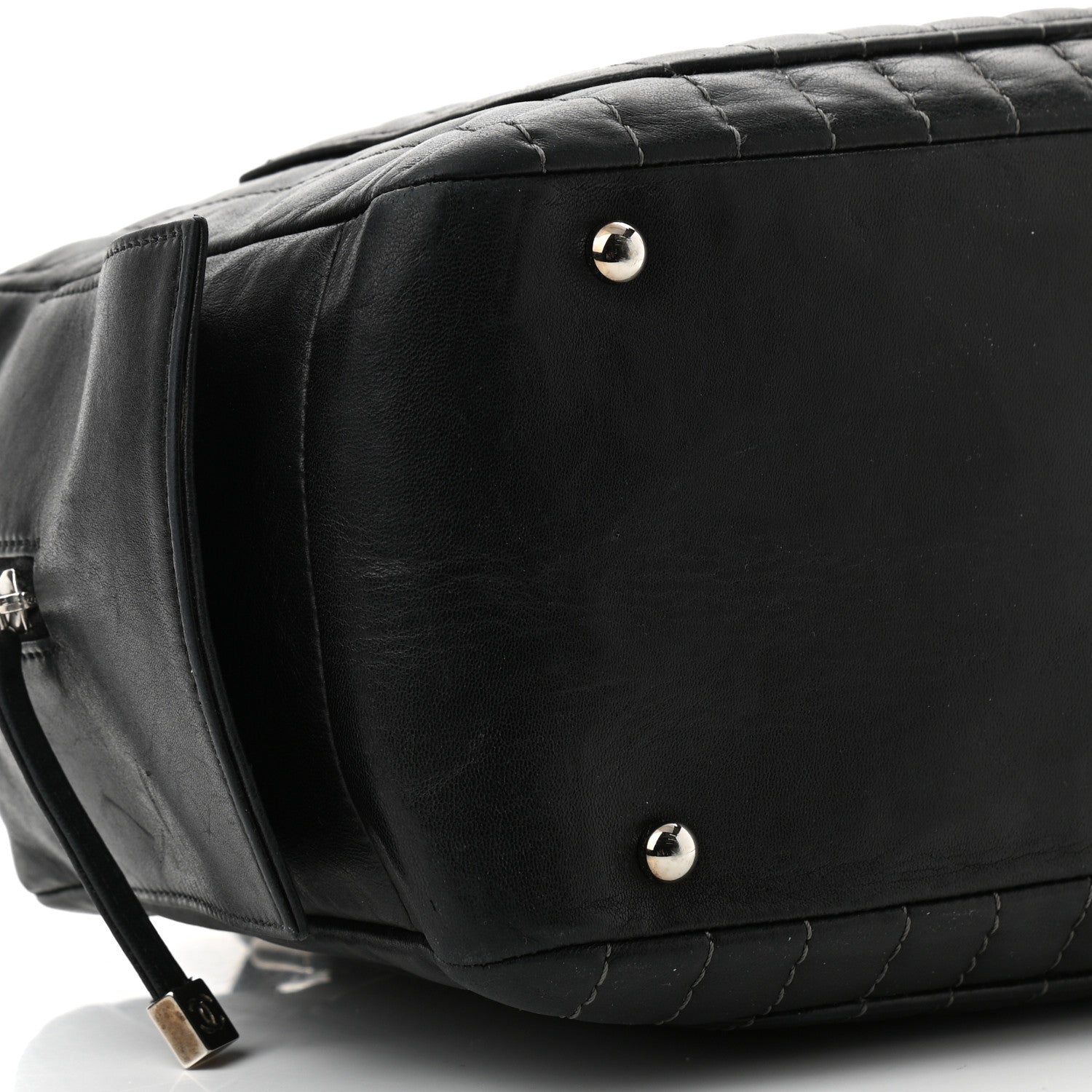 Chanel Lambskin Vertical Quilted Mademoiselle Satchel Black 10 of 10