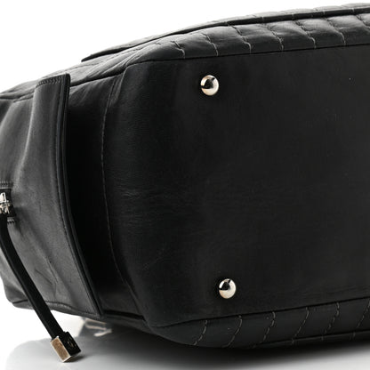 Chanel Lambskin Vertical Quilted Mademoiselle Satchel Black 10 of 10