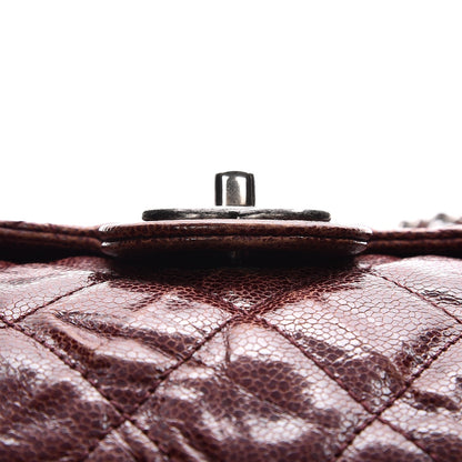Chanel Crumpled Grained Calfskin Jumbo CC Crave Flap Burgundy 12 of 12
