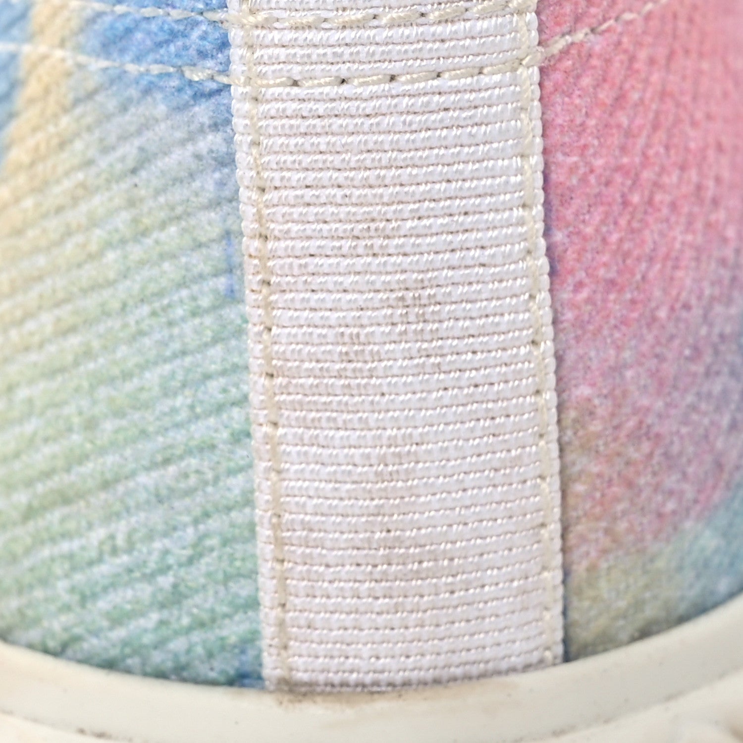 Chanel Printed Fabric Quilted High Top Sneakers 38.5 Green Pink Blue White 14 of 16