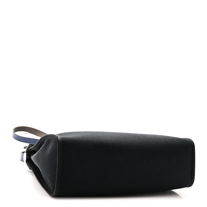 Hermes Military Toile Vache Hunter Herbag Zip 31 PM Black Bleu Saphir 5 of 12