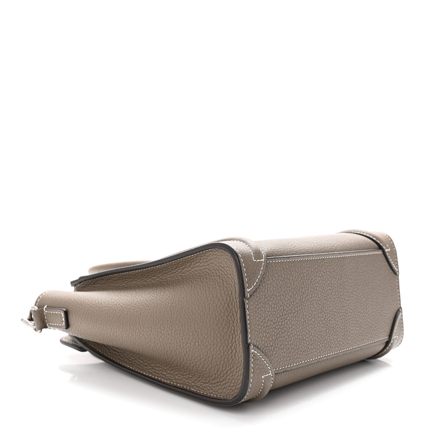 Celine Drummed Calfskin Nano Luggage Souris 4 of 11