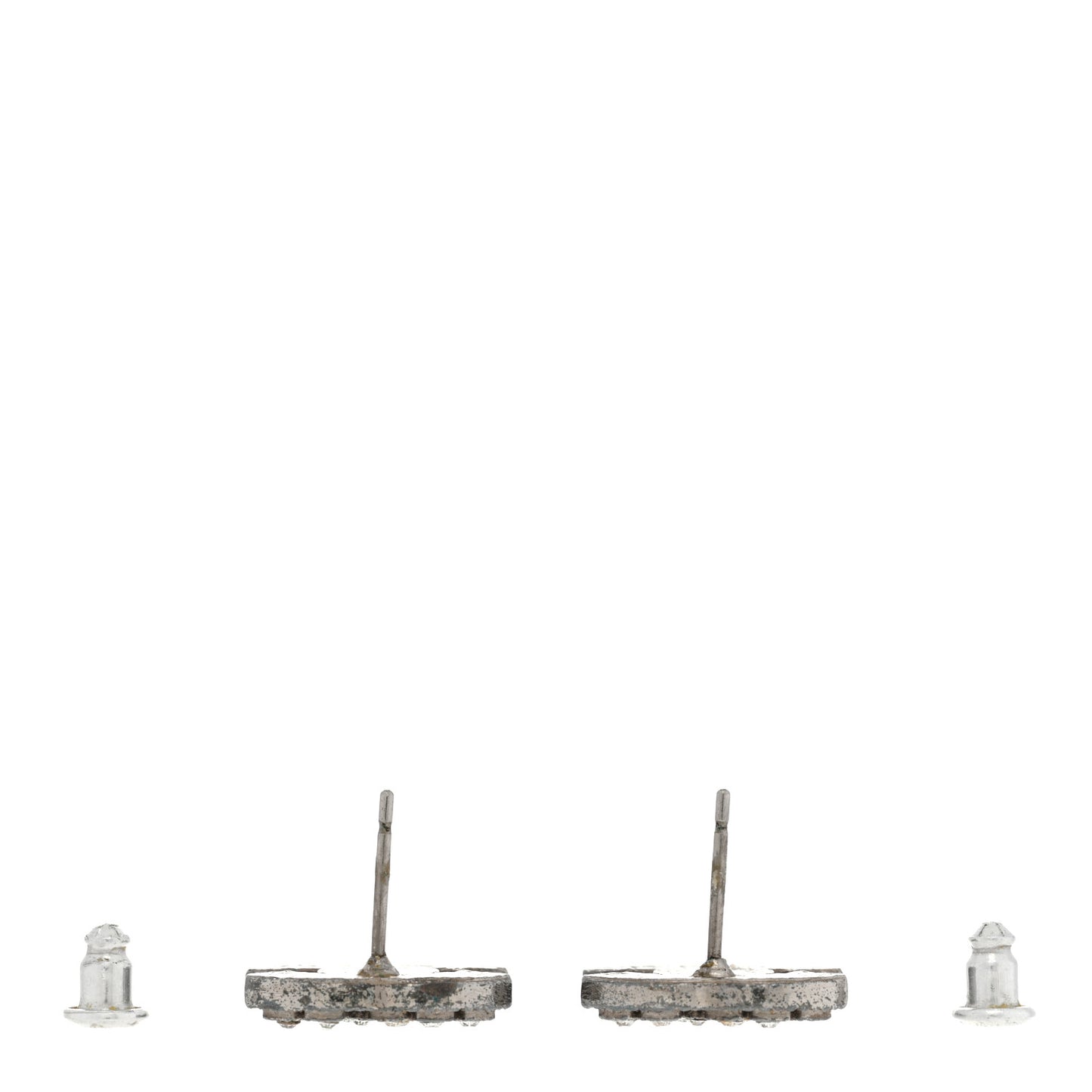 Crystal Timeless CC Earrings Silver