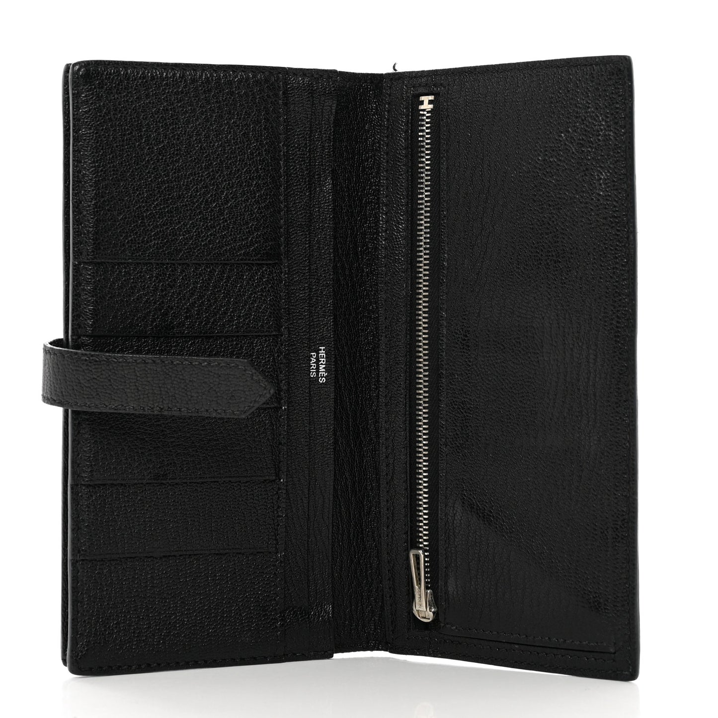 Chèvre Mysore Bearn Gusset Wallet Black