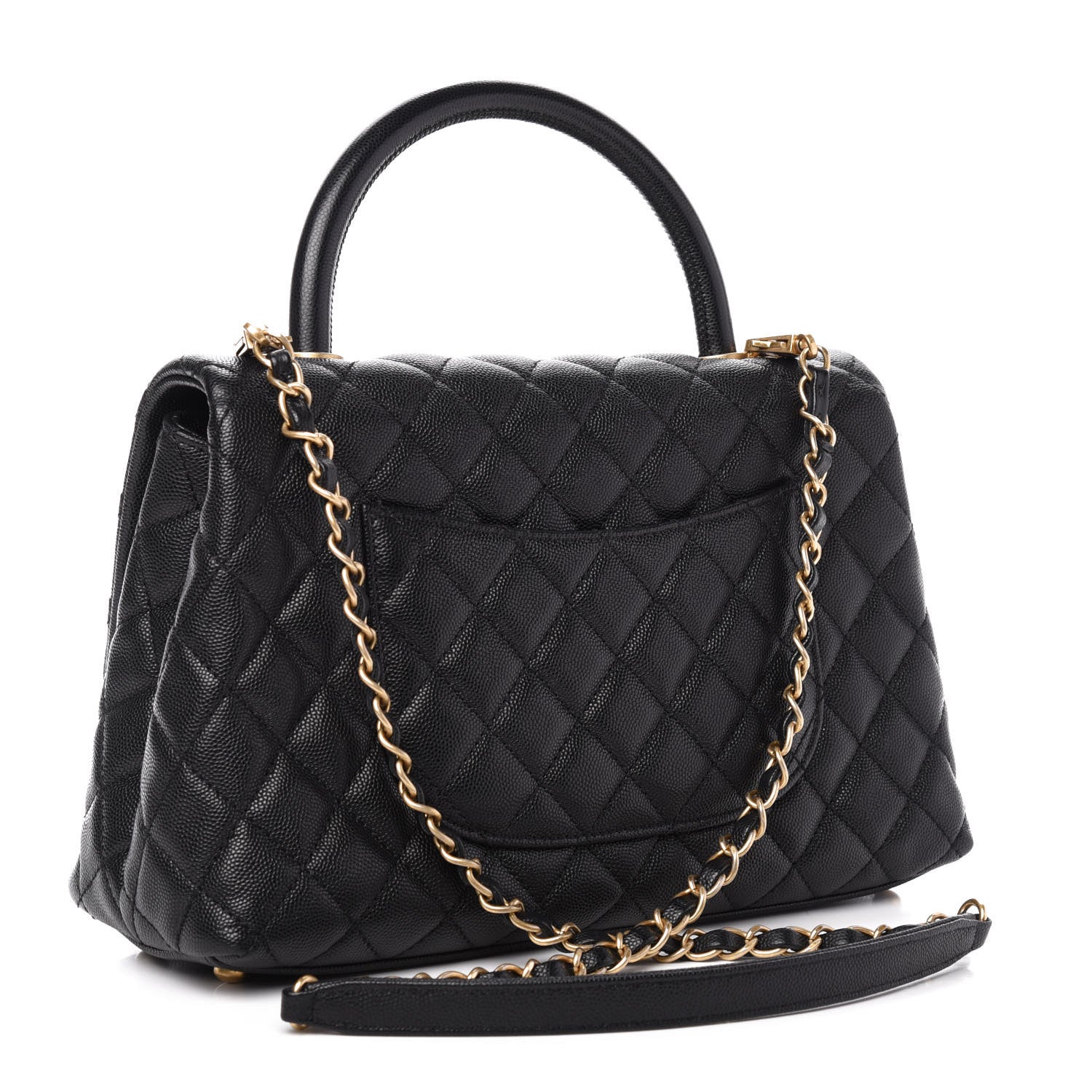 Chanel Caviar Quilted Small Coco Handle Flap Black 3 of 11
