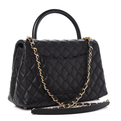 Chanel Caviar Quilted Small Coco Handle Flap Black 3 of 11