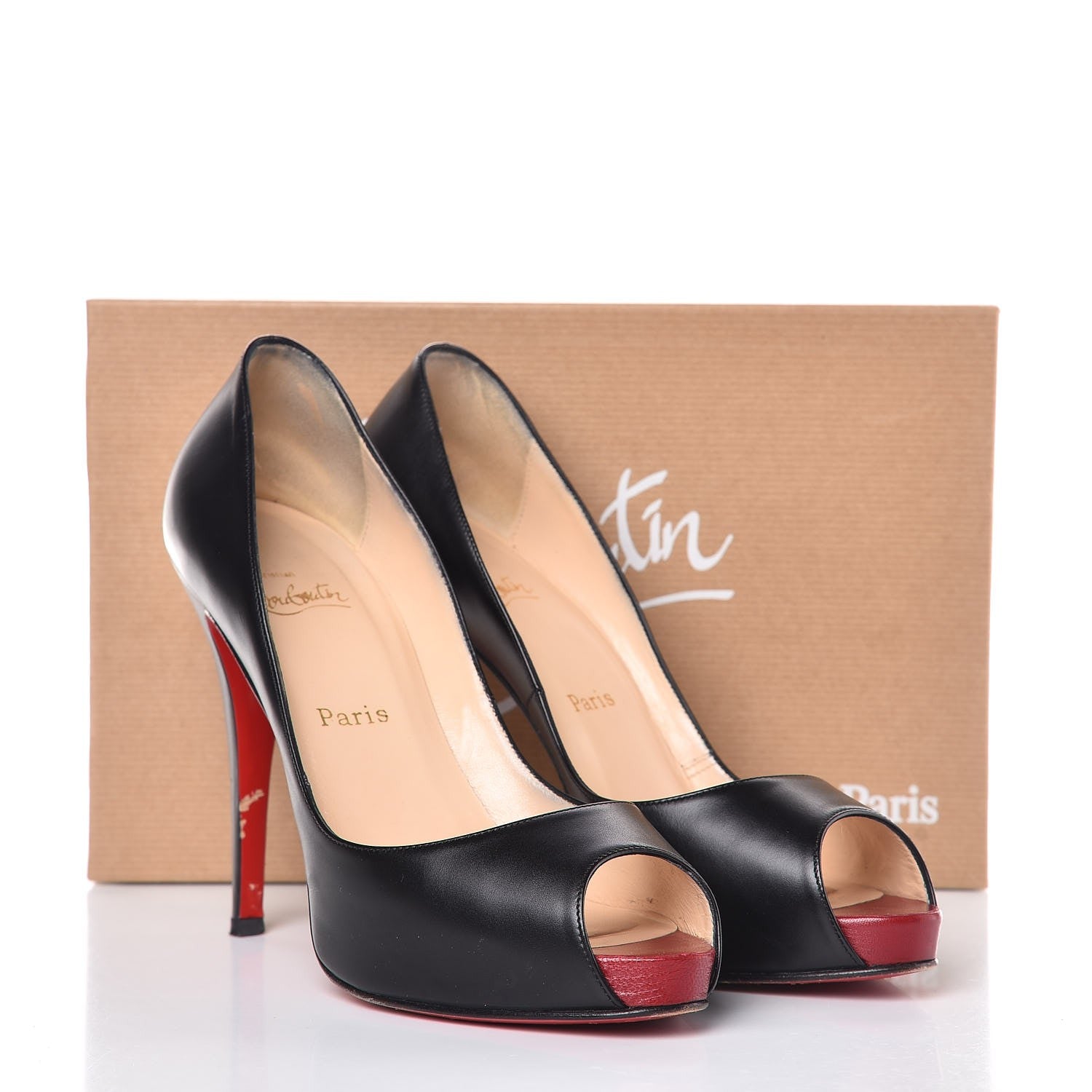 Christian Louboutin Kid Very Prive 120 Pumps 40 Black Red 12 of 12
