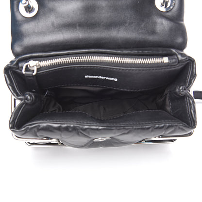 Alexander Wang Calfskin Quilted Halo Crossbody Bag Black 4 of 9