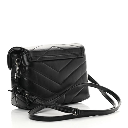 Saint Laurent Calfskin Y Quilted Monogram Toy Loulou Crossbody Bag Black 3 of 13