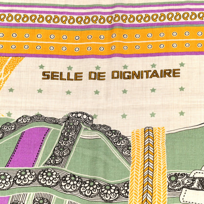 Hermes Cashmere Selle De Dignitaire Bandana Shawl 140 Vieux Rose Naturel 4 of 5