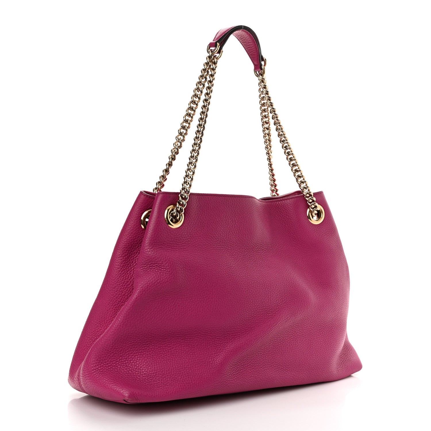 Gucci Cellarius Calfskin Medium Soho Chain Shoulder Bag Bright Bouganville 3 of 12