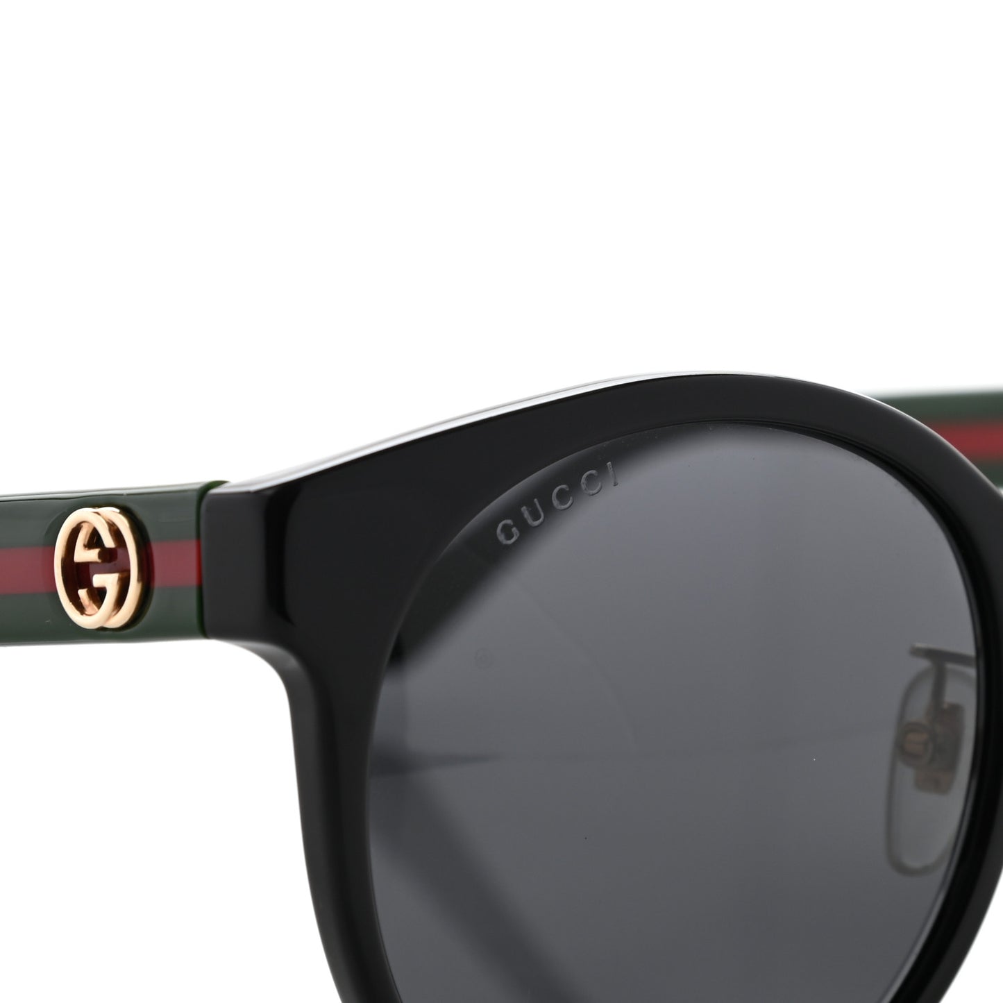 Acetate GG Web Round Eye Sunglasses GG0854SK Black
