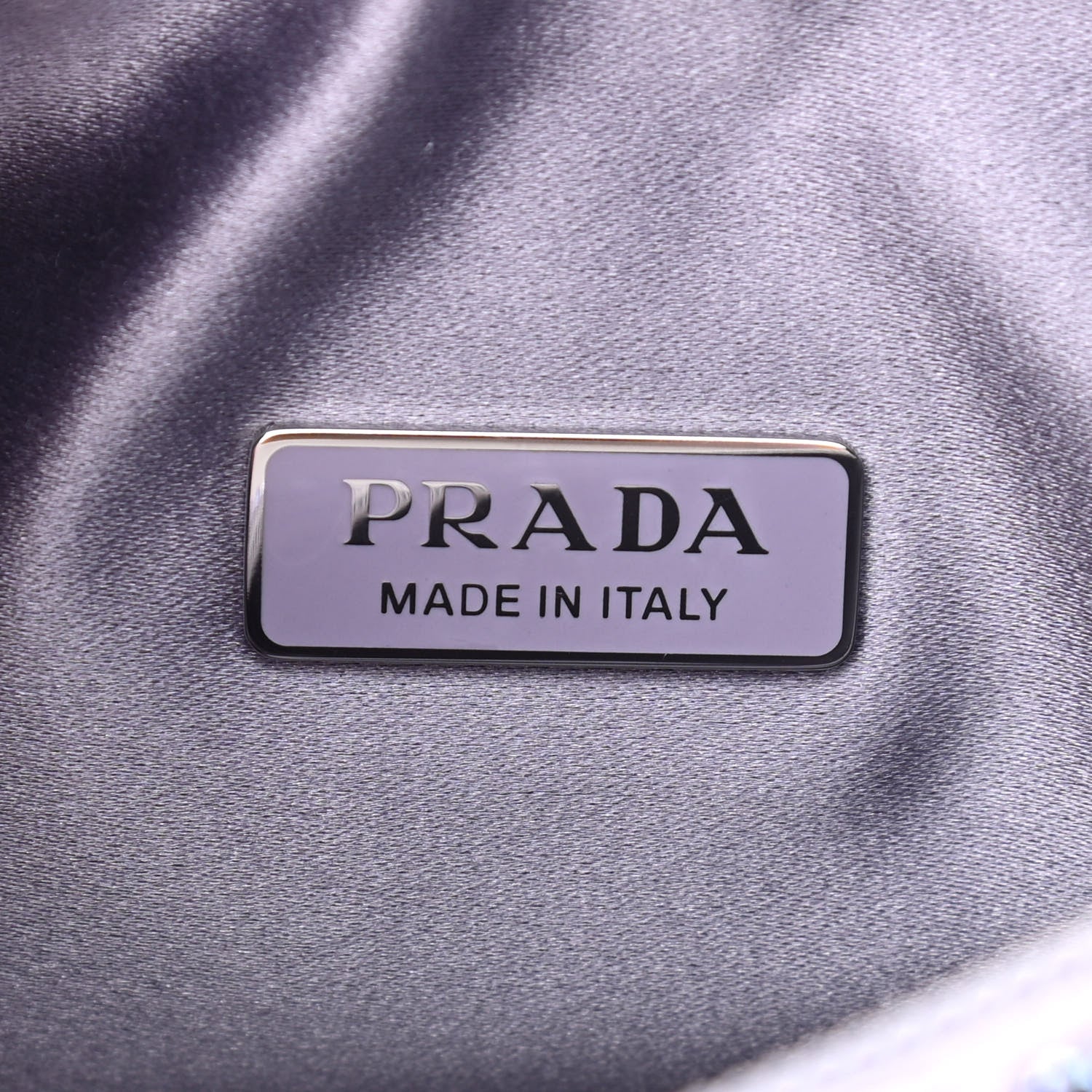 Prada Satin Crystal Mini Re-Edition 2000 Bag Glicine 6 of 9