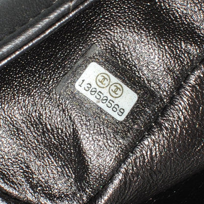Chanel Lambskin Quilted Jumbo Single Flap Dark Metallic Grey 9 of 9
