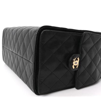 Chanel Caviar Quilted Medium Chanel 25 Handbag Black 11 of 12