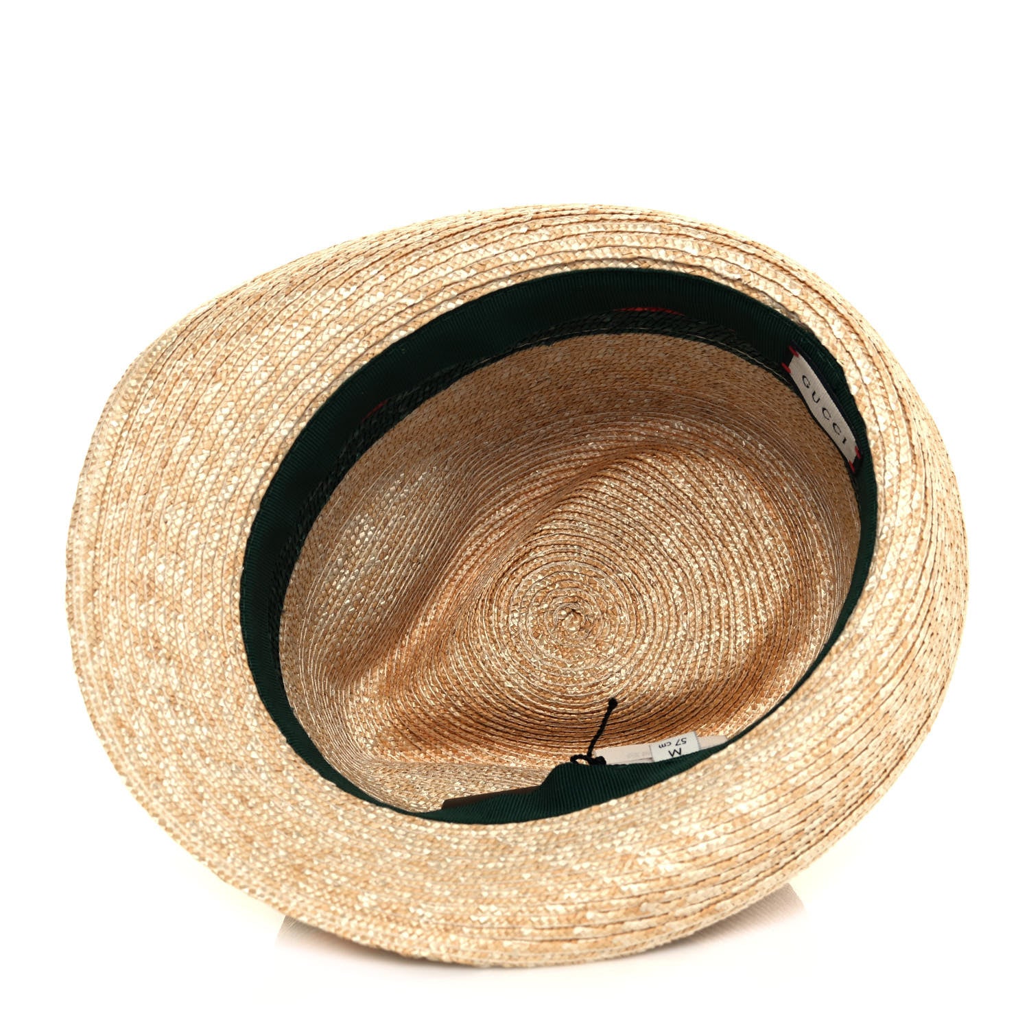 Gucci Abaca Straw Web Fedora Hat M 6 of 7