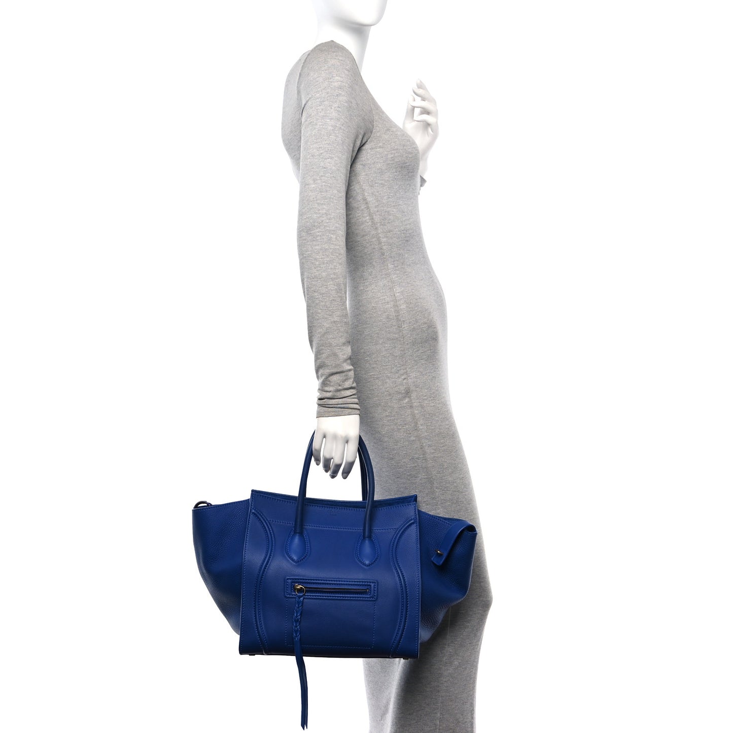 Supple Calfskin Medium Phantom Luggage Royal Blue