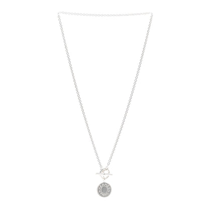 Hermes Sterling Silver Amulettes H Confettis Pendant Necklace 3 of 5